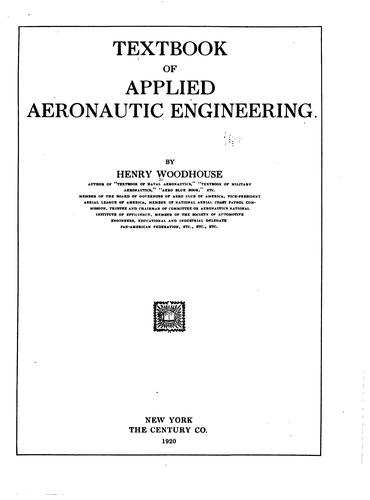 Textbook of applied aeronautic engineering