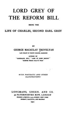 Lord Grey of the Reform bill