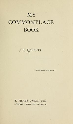 My commonplace book