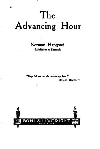 The advancing hour