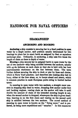 Handbook for naval officers