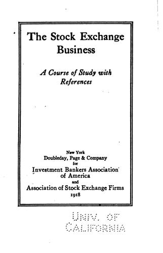 The stock exchange business