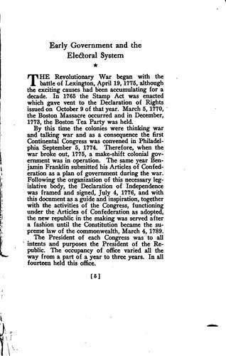 Political summary of the United States, 1789-1920