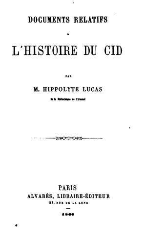Documents relatifs à l'histoire du Cid