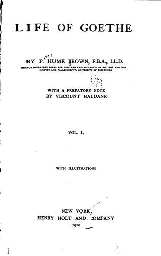 Life of Goethe