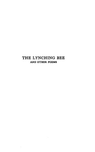 The lynching bee, and other poems
