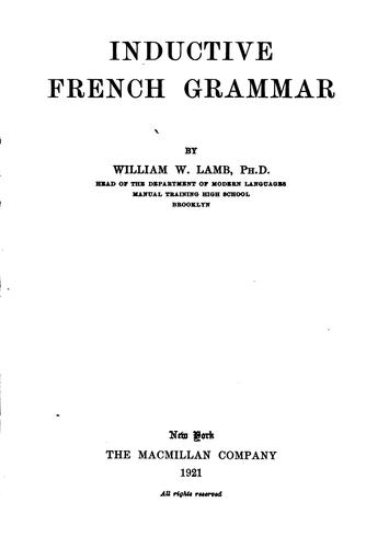 Inductive French grammar