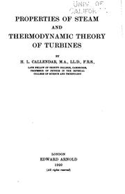 Properties of steam and thermodynamic theory of turbines