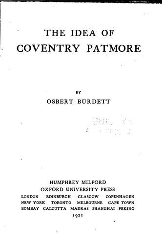 The idea of Coventry Patmore