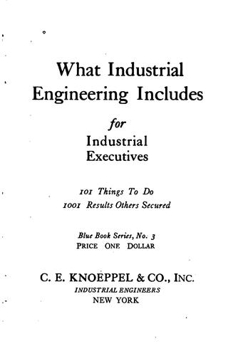 What industrial engineering includes