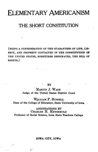 The short Constitution ..