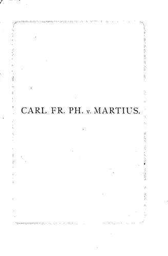 C. F. Ph. v. Martius