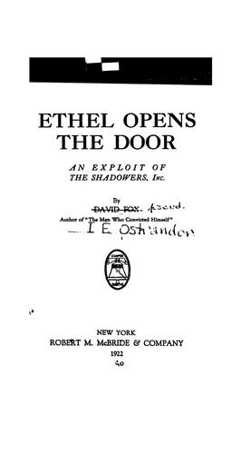 Ethel opens the door