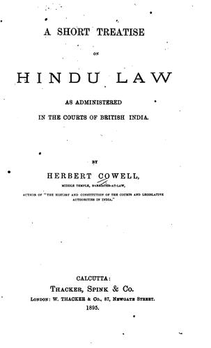 A short treatise on Hindu law