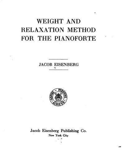 Weight and relaxation method for the pianoforte