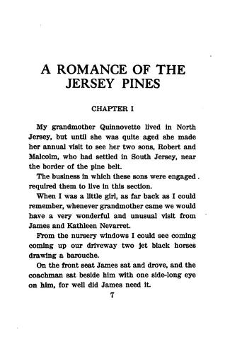 A romance of the Jersey pines