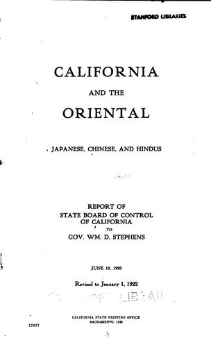 California and the Oriental