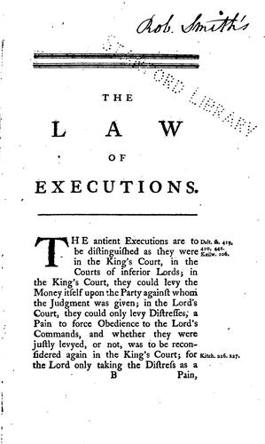 The law of executions