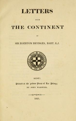 Letters from the continent