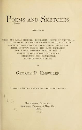 Poems and sketches