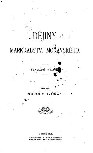 Dějiny markrabstvi Moravského