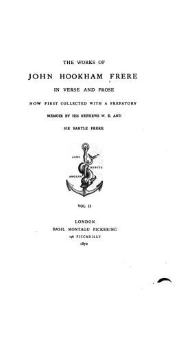 The works of John Hookham Frere in verse and prose