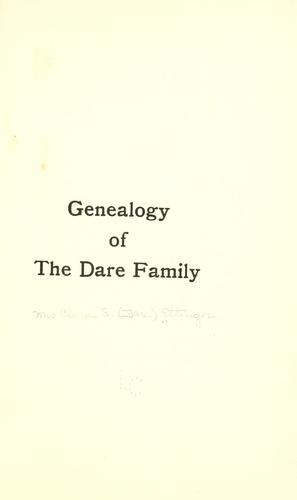 Genealogy of the Dare family