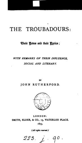 The troubadours
