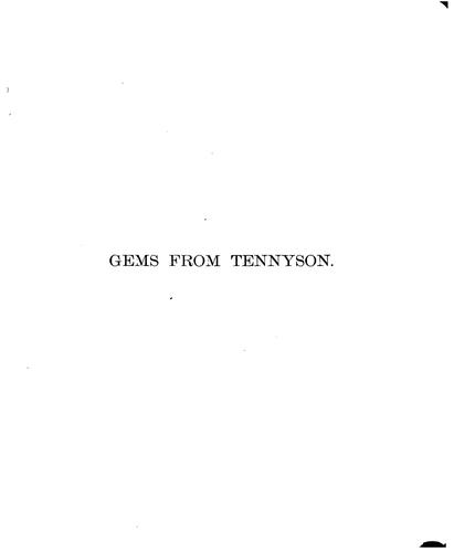 Gems from Tennyson