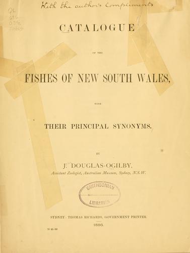 Catalogue of the fishes of New South Wales