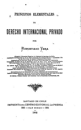 Principios elementales de derecho internacional privado