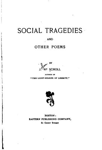 Social tragedies, and other poems