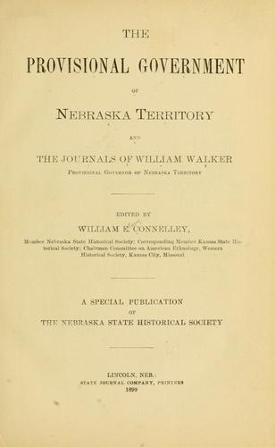 The provisional government of Nebraska territory