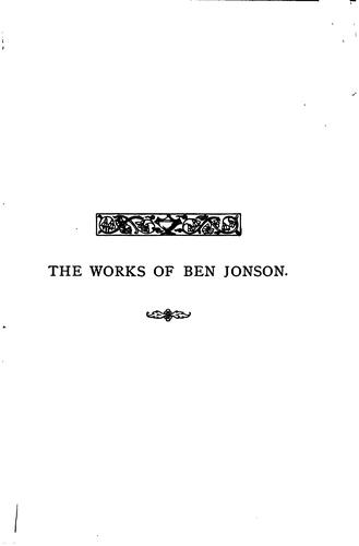 The works of Ben Ionson