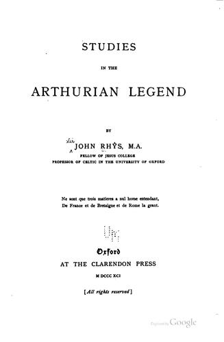 Studies in the Arthurian legend