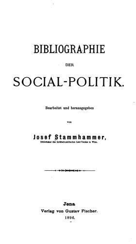 Bibliographie der Social-Politik