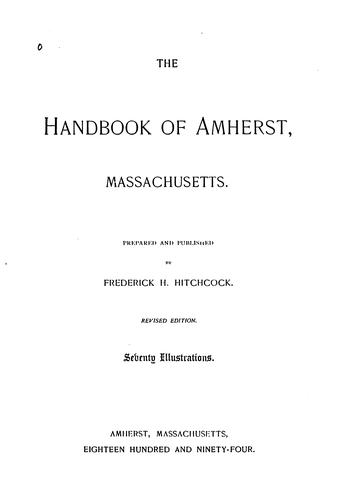 The handbook of Amherst, Massachusetts