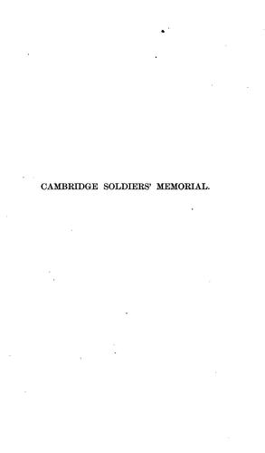 The soldiers' monument in Cambridge