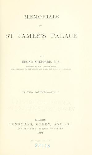 Memorials of St. James's palace
