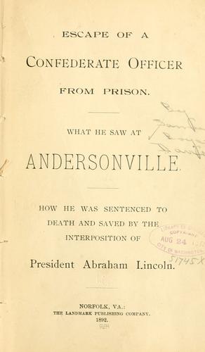Escape of a confederate officer from prison