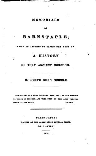 Memorials of Barnstaple