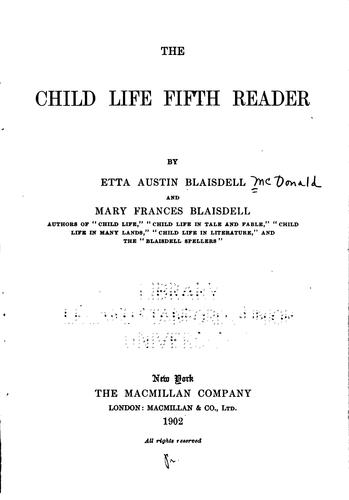 The child life fifth reader