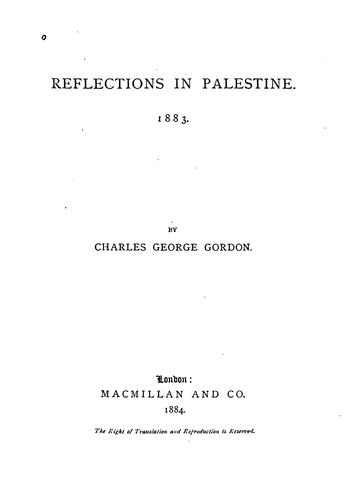 Reflections in Palestine. 1883