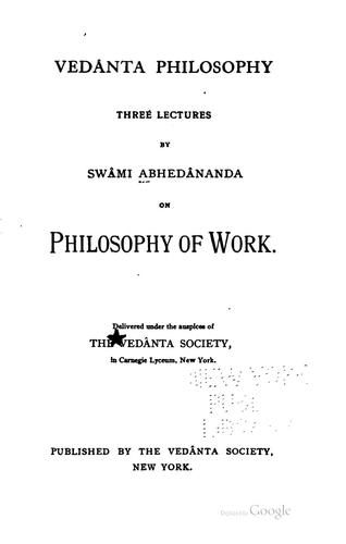 Vedânta philosophy