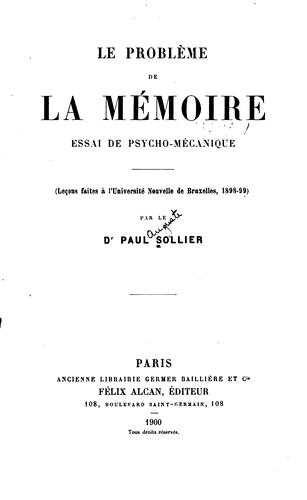 Le problème de la mémoire