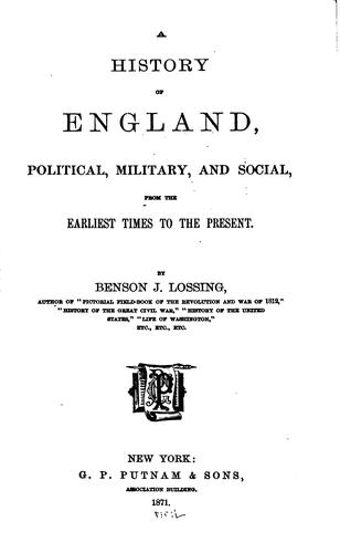 A history of England, political, military and social