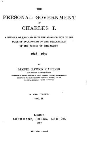The personal government of Charles I