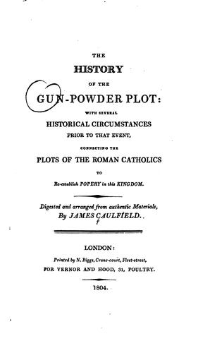 The history of the gunpowder plot
