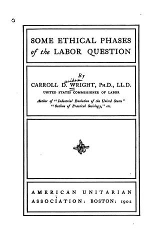 Some ethical phases of the labor question