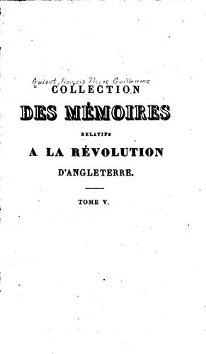 Collection des mémoires relatifs à la révolution d'Angleterre